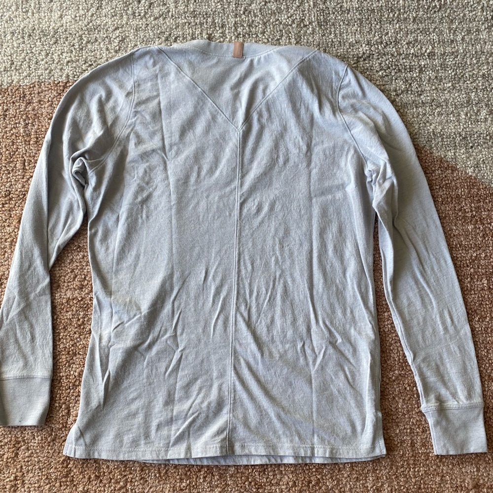 Lunya Light Grey Long Sleeve Sleep Shirt - Picture 5 of 5